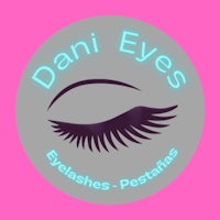 the logo for dani eyes eyelashes